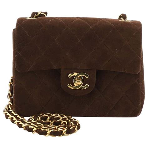 vintage brown suede chanel bag.